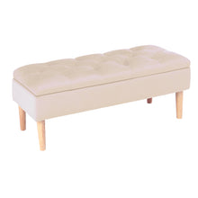 Load image into Gallery viewer, Velvet Ottoman Storage Bench