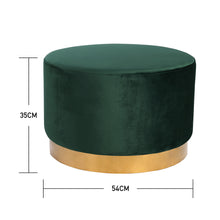 Load image into Gallery viewer, Velvet Footstool Round Pouffe - 5 Color