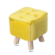 Load image into Gallery viewer, Small Velvet Soft Seat Hallway Footstool