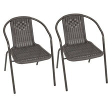 Load image into Gallery viewer, Outdoor Patio Metal Coffee Wicker Dining Chairs