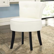Load image into Gallery viewer, Linen Padded Small Makeup Chair Dressing Table Stool Beige