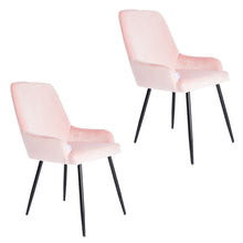 Load image into Gallery viewer, Velvet Leisure Dining Chair, Light Pink