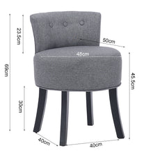Load image into Gallery viewer, Upholstered Chair Dressing Table Stool