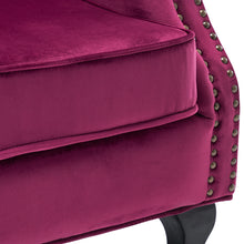 Load image into Gallery viewer, Livingandhome Velvet Channel Occasional Armchair Sofa Chair