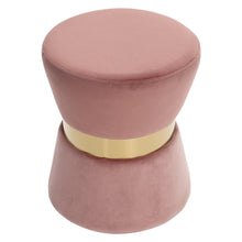 Load image into Gallery viewer, Velvet Round Pouffe Seat Foot Stool