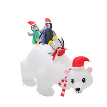Load image into Gallery viewer, 1.8m Inflatable Penguin Sea Bear Air Blown with 5 LED Light UK Plug Outdoor Decor