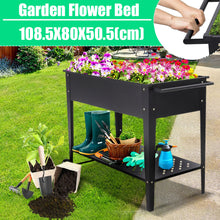 Load image into Gallery viewer, Mobile Raised Garden Bed with Shelf Vegetables Flower Planter Box
