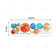 Load image into Gallery viewer, Space Planet Wall Stickers Removable Watercolor Solar System