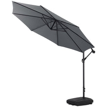 Load image into Gallery viewer, Garden 3M Banana Parasol Cantilever Hanging Sun Shade Umbrella Shelter with Base