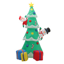 Load image into Gallery viewer, Inflatable Xmas Tree Snowman Air Blown with 7 LED Lamp UK Plug Garden Decor, SC0004