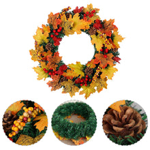 Load image into Gallery viewer, Artificial Maple Leaf Wreath Outdoor Decoration for Halloween and Thanksgiving, SP1783