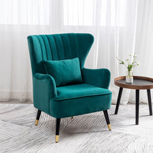 Load image into Gallery viewer, Occasion Velvet Wing back Armchair With Cushion