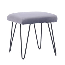 Load image into Gallery viewer, Upholstered Pouffe Stool Vanity Chair Hairpin Leg Side Chair