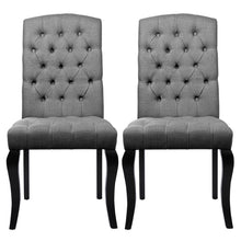 Load image into Gallery viewer, 2PCS Classic Linen Fabric Upholstered Dining Chairs