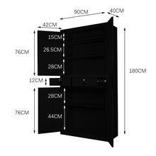 Load image into Gallery viewer, Modern Matte Lockable Storage Cabinet with Drawers