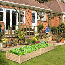 Load image into Gallery viewer, Garden Rectangular Wood Bed Flower Vegetable Plant Seeds Bed
