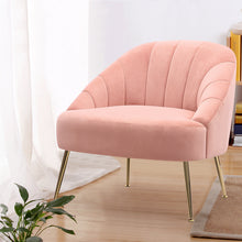 Load image into Gallery viewer, Nubuck Velvet Bucket Style Accent Chair