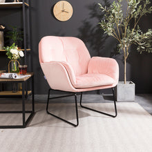 Load image into Gallery viewer, Linen Double Layer Padded Chair Armchair