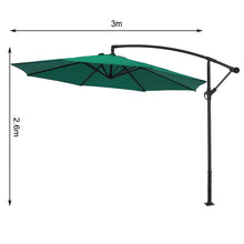 Load image into Gallery viewer, 3M Dark Green Sun Parasol Hanging Banana Umbrella