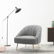 Load image into Gallery viewer, Imitation Cashmere Bucket Style Accent Chair, Grey