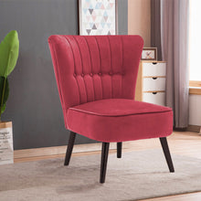 Load image into Gallery viewer, Velvet Accent Chair With Buttons