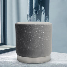 Load image into Gallery viewer, Velvet Round Ottoman Footstool