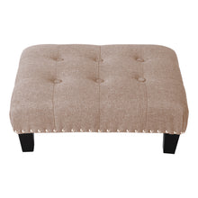 Load image into Gallery viewer, Modern Upholstered Linen Buttoned Footstool