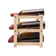 Load image into Gallery viewer, 3 Tier Solid Wood Wine Bottle Holder for Kitchen, Living Room