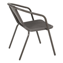 Load image into Gallery viewer, Set of 4 Brown Garden Patio Metal Wicker Chairs