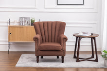Load image into Gallery viewer, Linen Pleated Wingback Armchair
