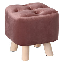 Load image into Gallery viewer, Small Velvet Soft Seat Hallway Footstool