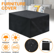 Load image into Gallery viewer, Waterproof Garden Rattan Sofa Furniture Set Rain Cover for 4 Seater Outdoors