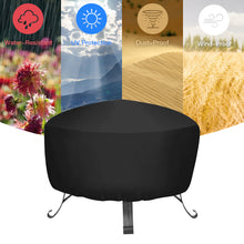 Load image into Gallery viewer, Fire pit cover Round Waterproof Outdoor Garden Patio Protective Cover