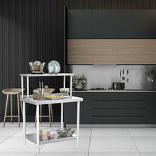 Load image into Gallery viewer, Kitchen Work Table with Backsplash Stainless Steel