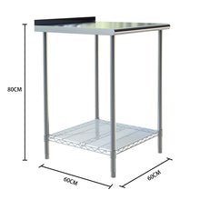 Load image into Gallery viewer, Kitchen Work Bench Prep Table Stainless Steel Kitchen Catering Table with Backsplash