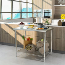 Load image into Gallery viewer, Kitchen Prep Table Work Bench Stainless Steel Kitchen Catering Table