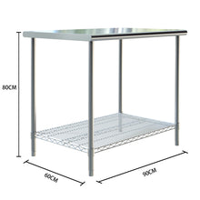 Load image into Gallery viewer, Kitchen Prep Table Work Bench Stainless Steel Kitchen Catering Table