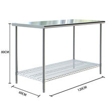 Load image into Gallery viewer, Kitchen Prep Table Work Bench Stainless Steel Kitchen Catering Table