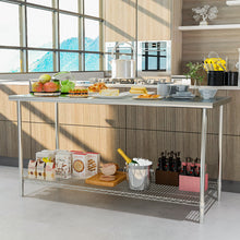 Load image into Gallery viewer, Kitchen Prep Table Work Bench Stainless Steel Kitchen Catering Table