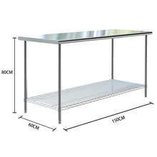 Load image into Gallery viewer, Kitchen Prep Table Work Bench Stainless Steel Kitchen Catering Table