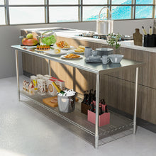 Load image into Gallery viewer, Kitchen Prep Table Work Bench Stainless Steel Kitchen Catering Table