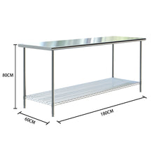 Load image into Gallery viewer, Kitchen Prep Table Work Bench Stainless Steel Kitchen Catering Table