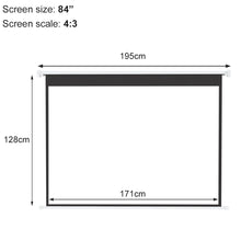 Load image into Gallery viewer, Wall Mount Electric Projector Screen for Home Theater Movie-4 Size options
