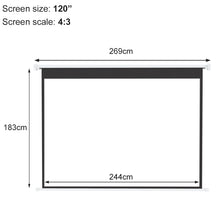 Load image into Gallery viewer, Wall Mount Electric Projector Screen for Home Theater Movie-4 Size options