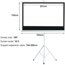 Load image into Gallery viewer, HD Projector Screen Mobile Portable Projection Screen With Tripod Stand-3 size
