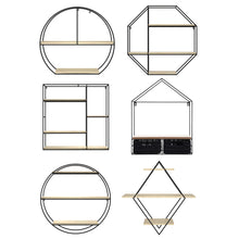 Load image into Gallery viewer, Metal/Solid Wood Floating Shelf with Sturdy - 6 Shape !