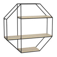 Load image into Gallery viewer, Metal/Solid Wood Floating Shelf with Sturdy - 6 Shape !