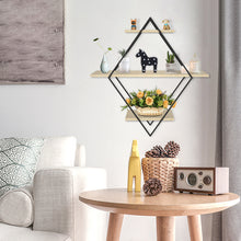 Load image into Gallery viewer, Metal/Solid Wood Floating Shelf with Sturdy - 6 Shape !