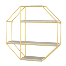 Load image into Gallery viewer, Metal/Solid Wood Floating Shelf with Sturdy - 6 Shape !