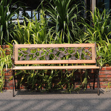 Load image into Gallery viewer, Wooden Garden Patio Bench Cast Iron Ends Legs Outdoor Park Chair 2-3 Seater Metal,2 style